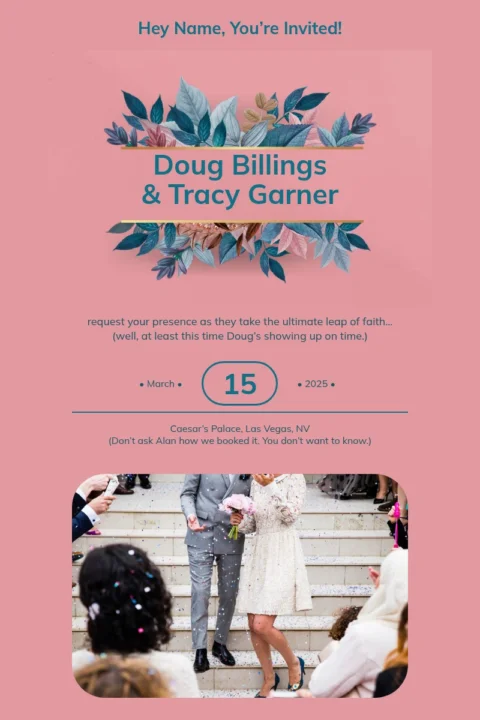 wedding email template