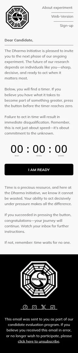 Dharma email template for mobile
