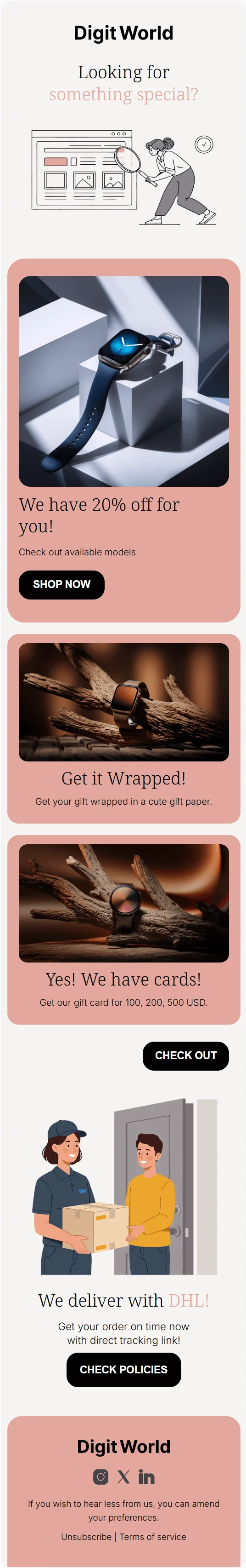 Ecom Digest email template for mobile