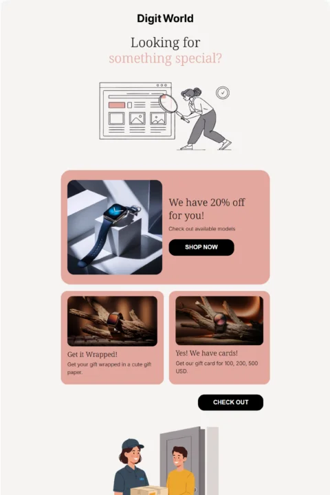 Free email template for the e-commerce industry