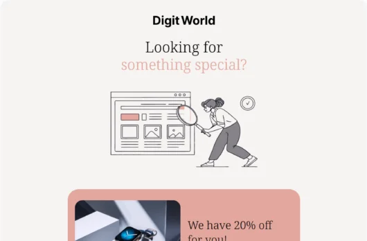 Ecom Digest email template for desktop