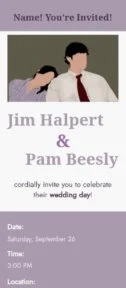 Jim & Pam email template for mobile