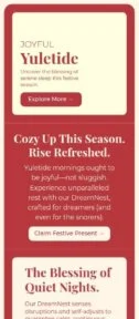 Merry Christmas email template for mobile