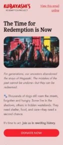 Kobayashi email template for mobile