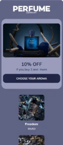 Perfume email template for mobile