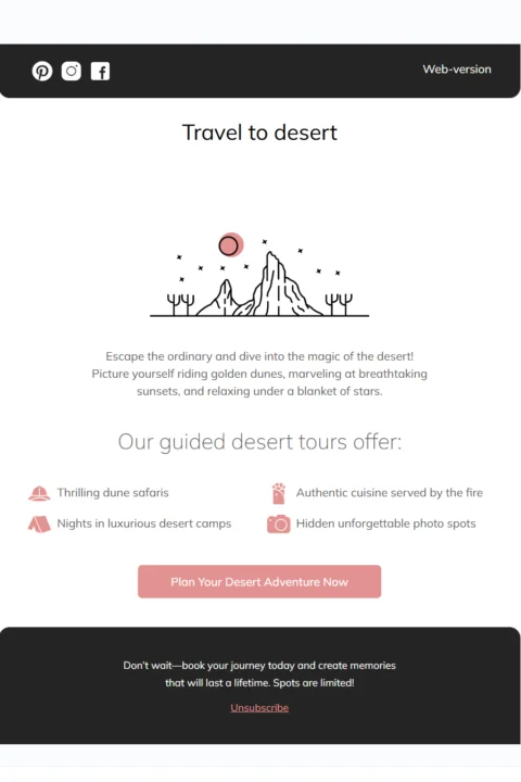 Animated email template