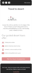 Desert email template for mobile