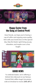 Happy Easter email template for mobile