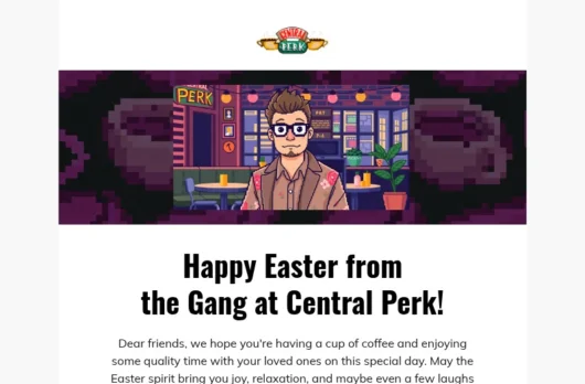 Happy Easter email template for desktop