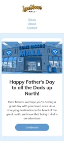 Father’s Day email template for mobile