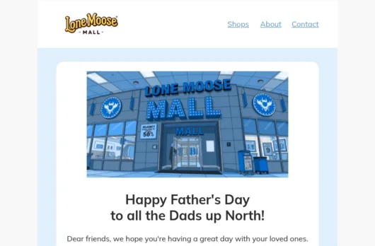 Father’s Day email template for desktop