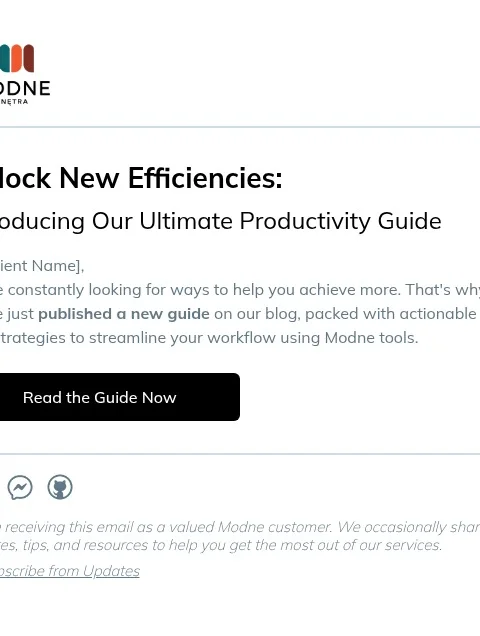 Gmail email template
