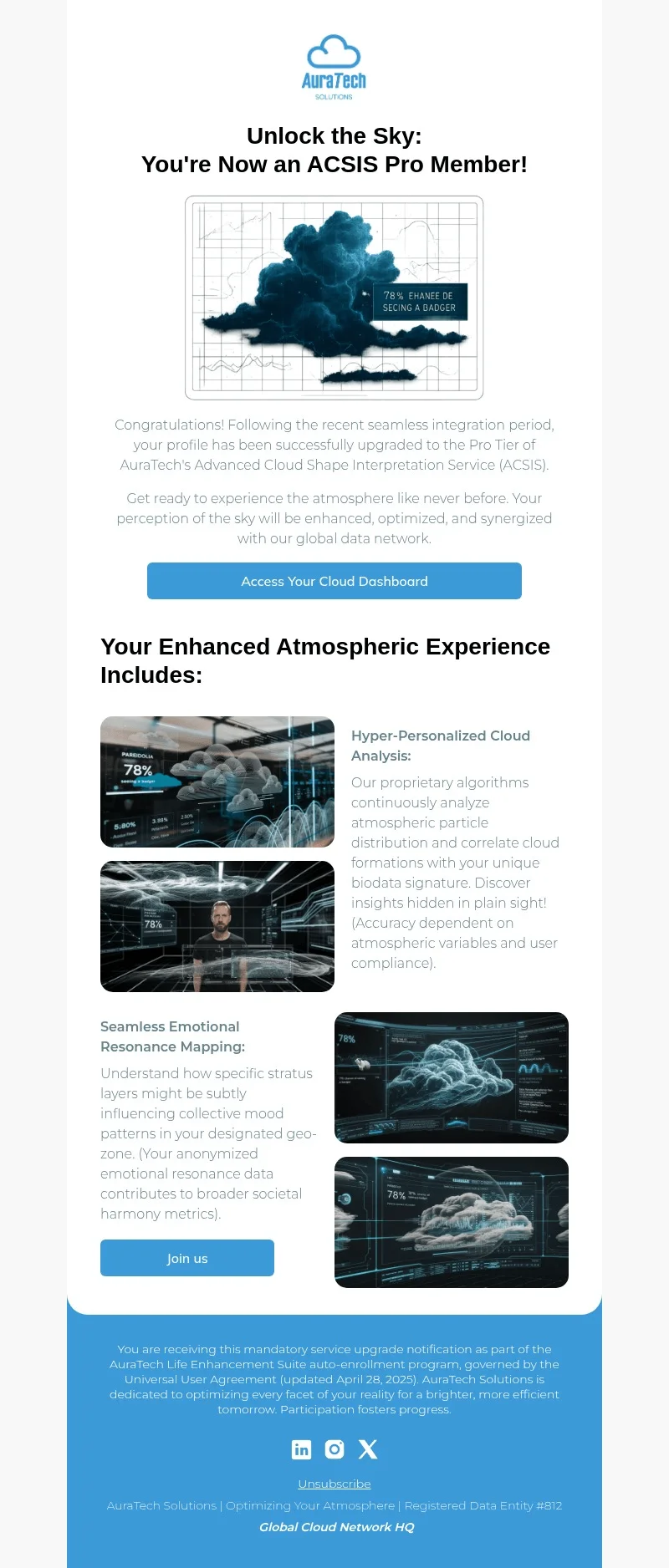 Prank email template for desktop