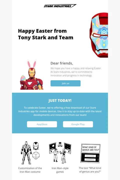 Happy Easter email template