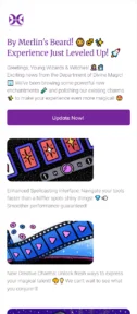 Divine Magic email template for mobile
