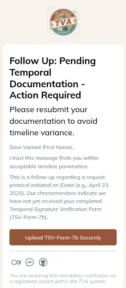 Follow-Up Request email template for mobile