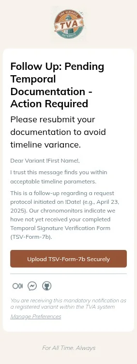 Follow-Up Request email template for mobile