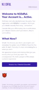 Thank You email template for mobile