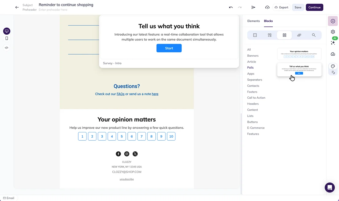 Feedback request emails