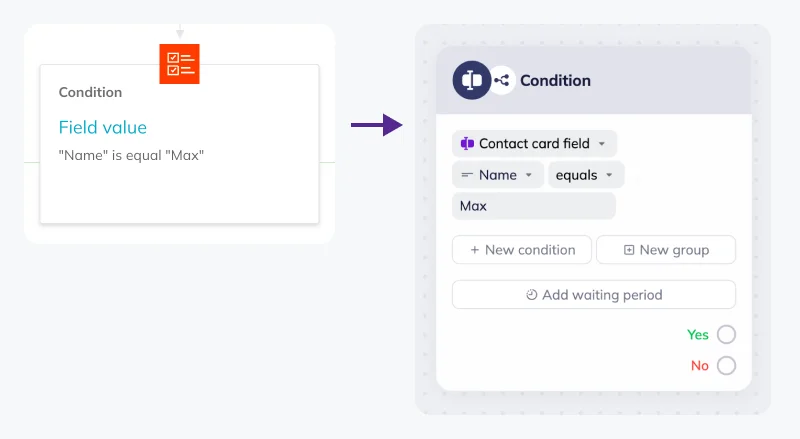 Comparison between Field value block in Automations and Condition block in Scenarios
