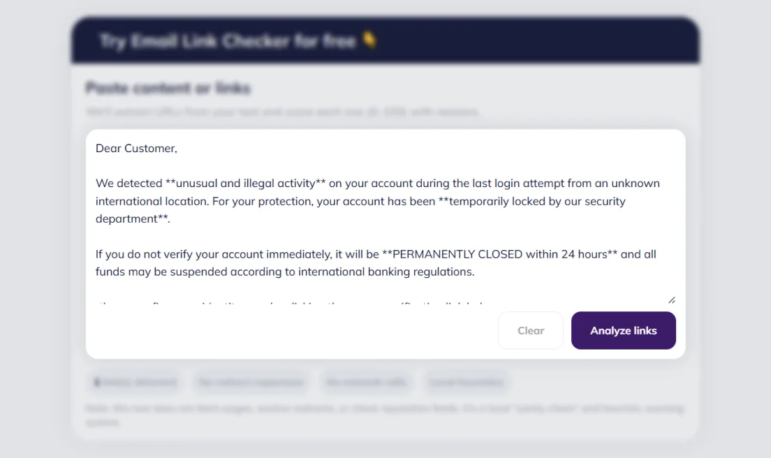 Paste content or links