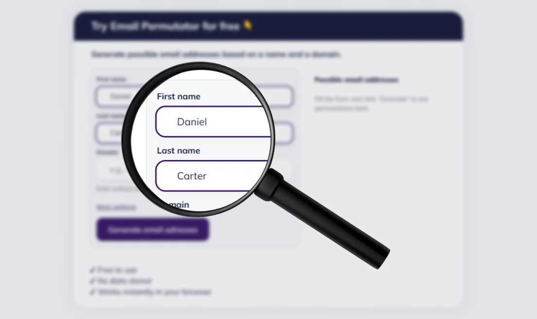 Enter the recipient’s first and last name