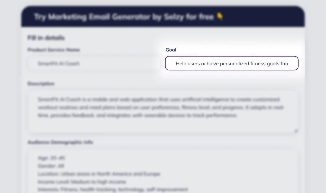 Define the goal of your email