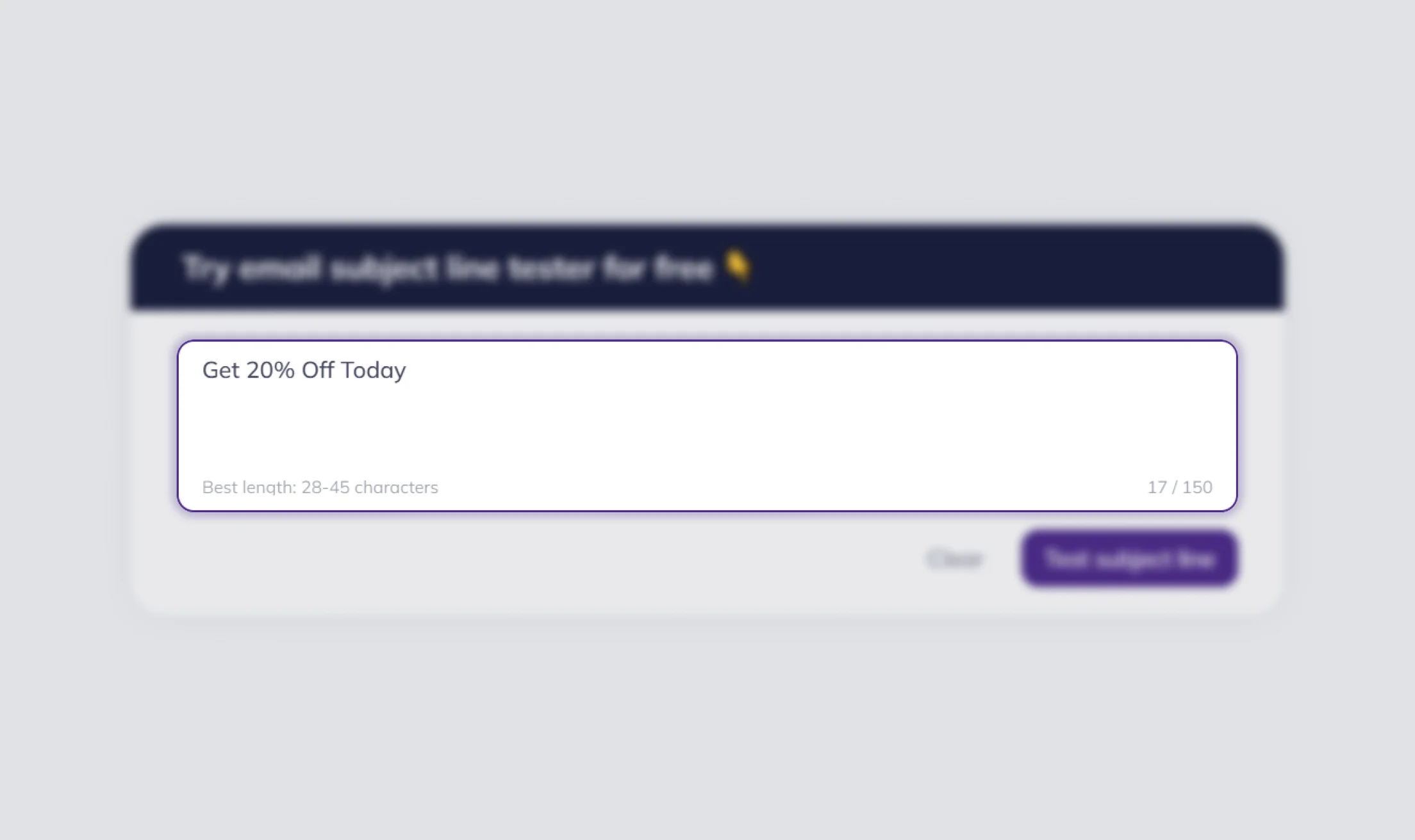 Enter your subject line