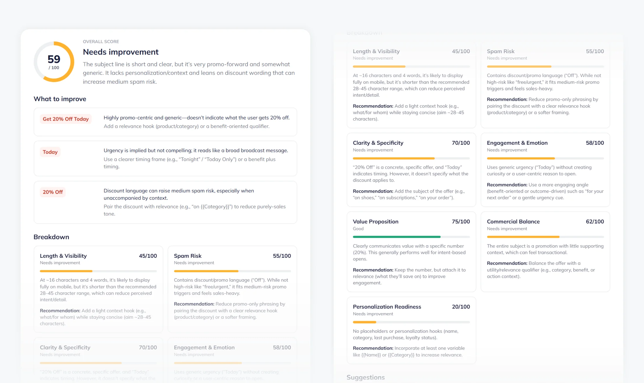 Get instant analysis
