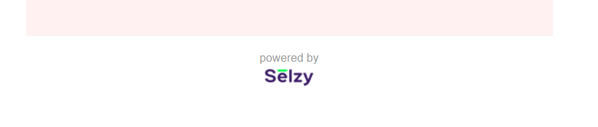 logo “Powered by Selzy” que aparece no final de um e-mail