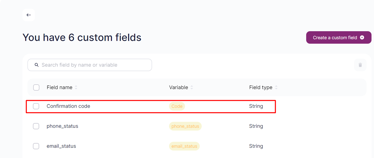 What your custom field looks like.