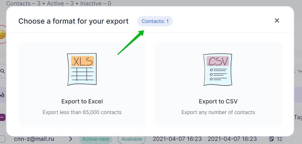 How to export contacts