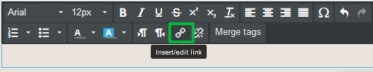 Inserting a link in the text 