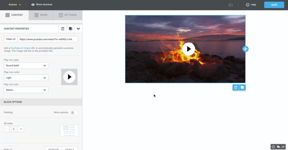 Embedding a Gif Image in the Selzy Builder