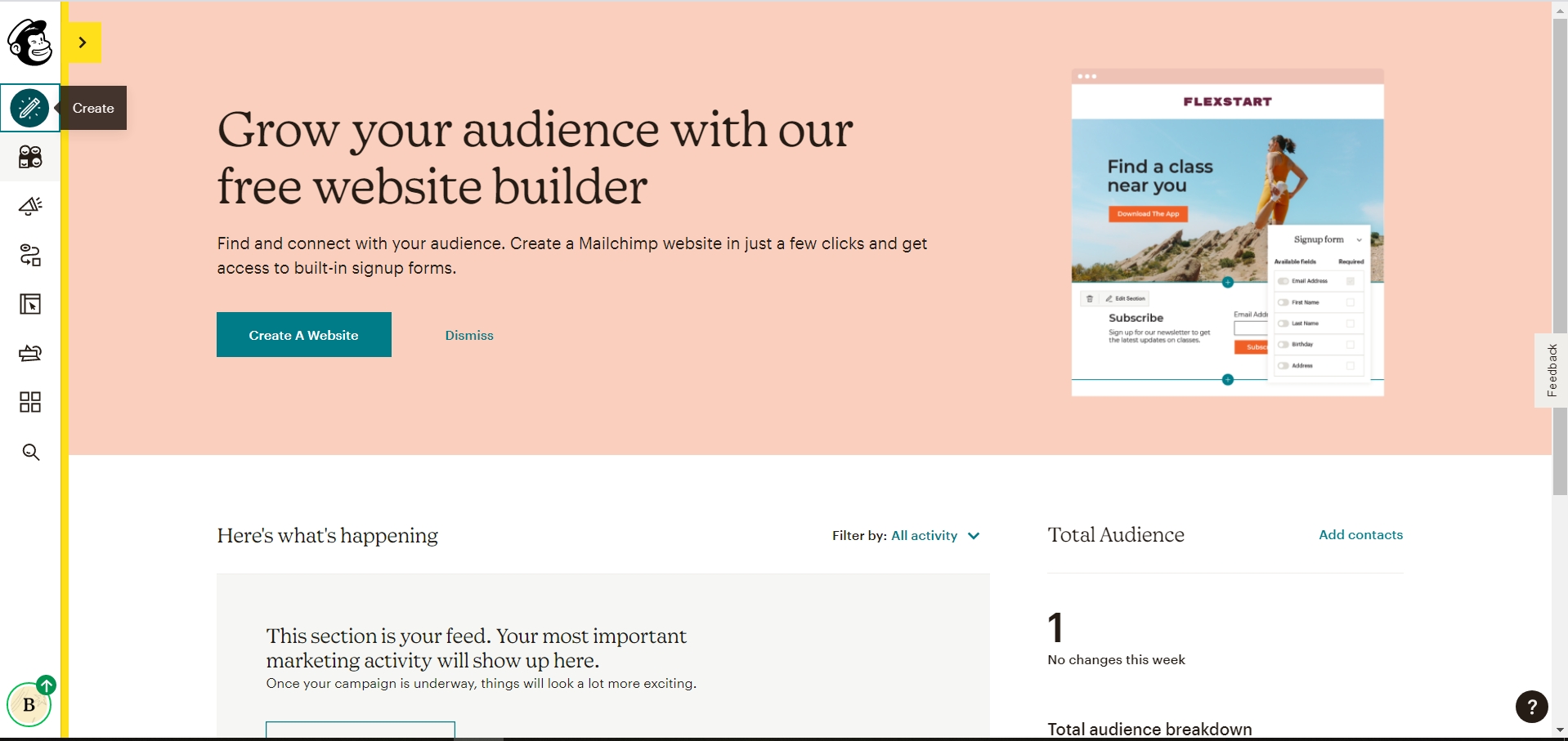 Mailchimp offers multiple marketing features for small businesses