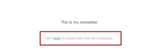 Edit Unsubscribe Link Text