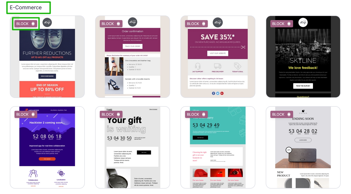 Selzy campaign templates