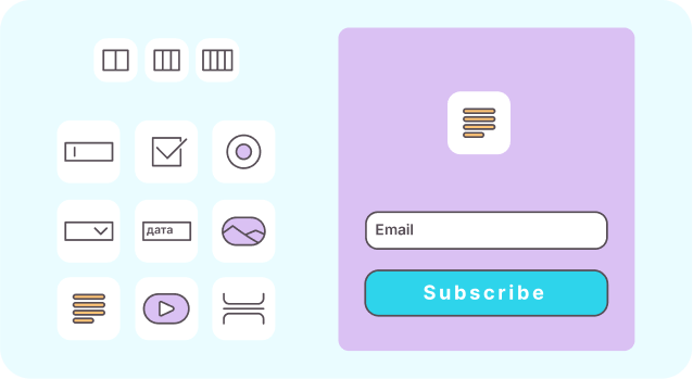 Drag-and-drop signup form builder