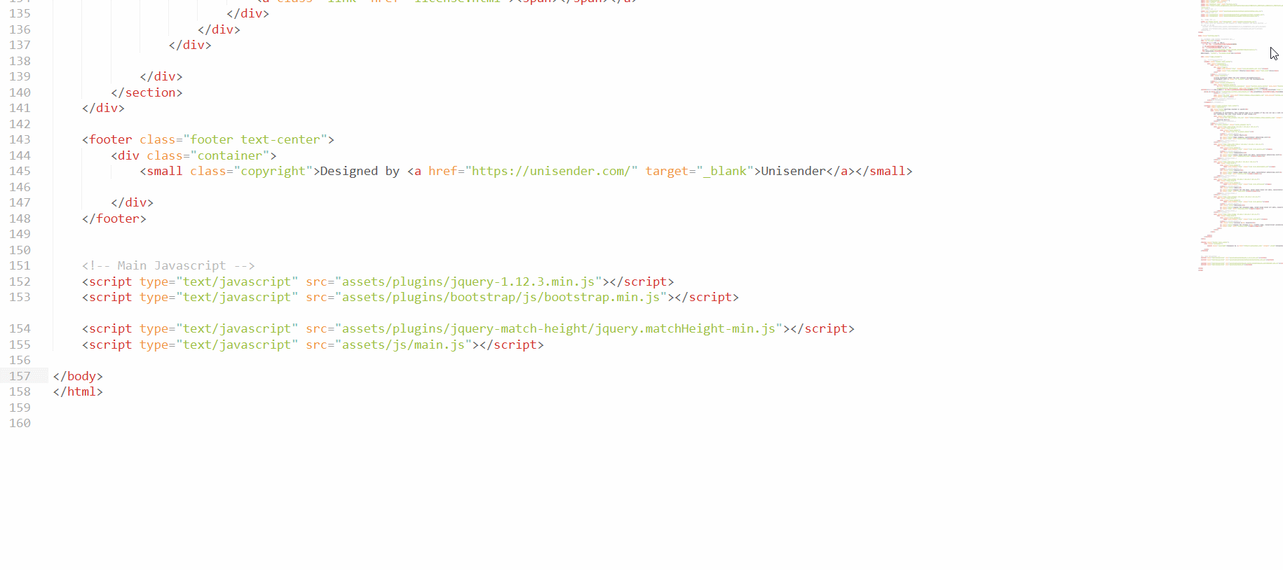Вставлення коду форми у початковий код веб-сайту