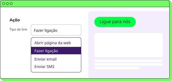 os usuários te chamam diretamente do e-mail