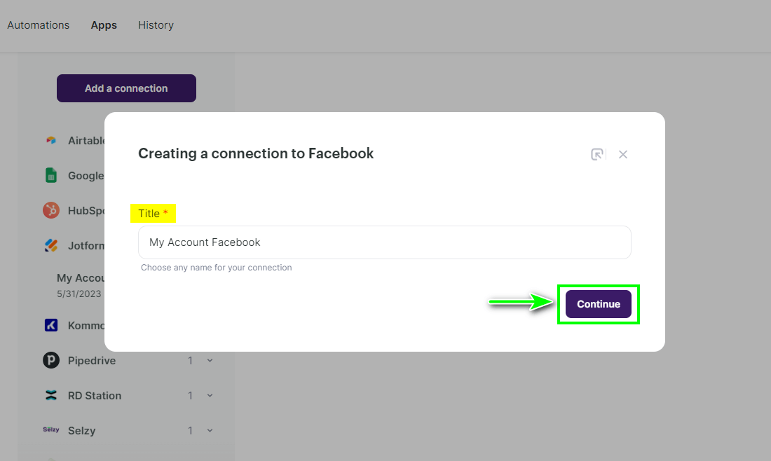 How to connect Selzy with Facebook 