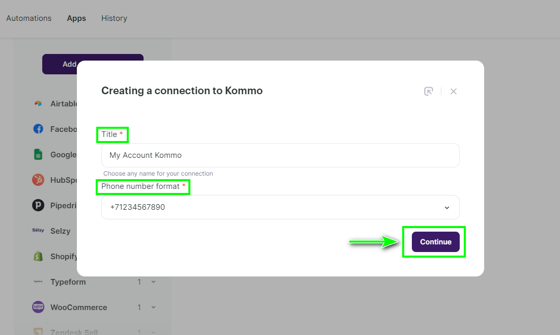 How to integrate Selzy with Kommo