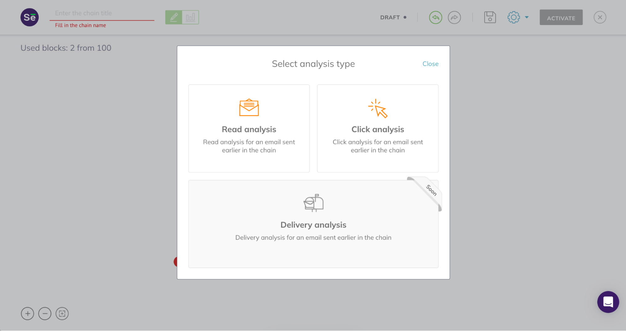 Analysis types in Selzy: Read analysis and Click analysis