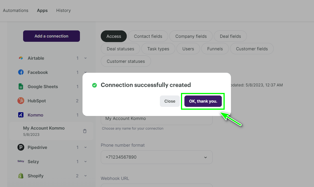 How to integrate Selzy with Kommo 