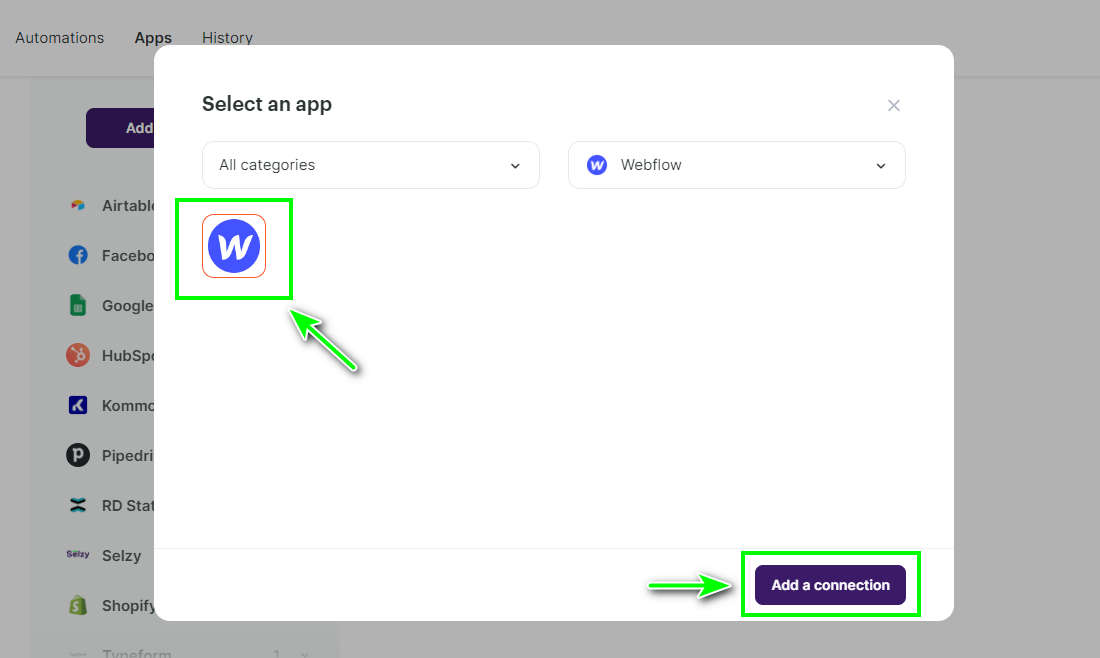  How to connect Selzy with Webflow