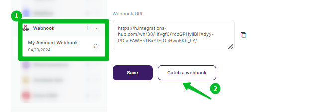 Adding a webhook as a new connection from the Apps list in the My Integrations section of your Selzy account 