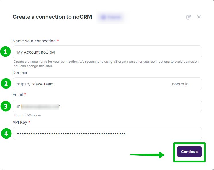 How to connect noCRM with Selzy