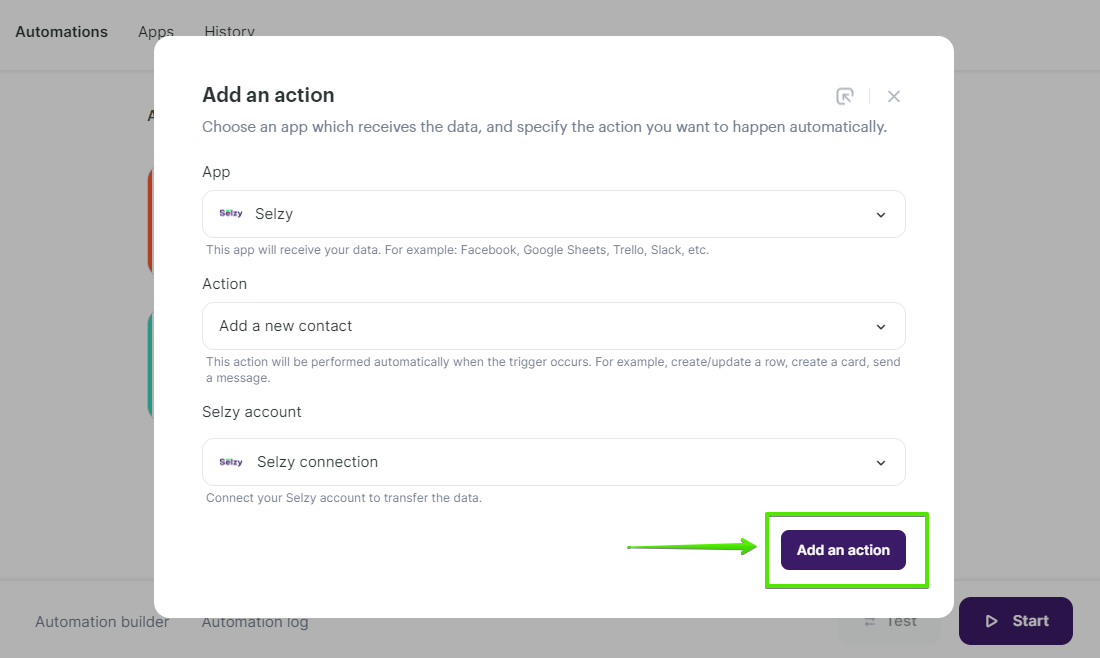 How to connect noCRM with Selzy