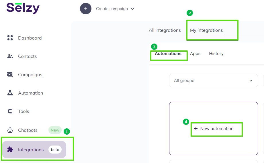 How to connect Freshsales with Selzy 