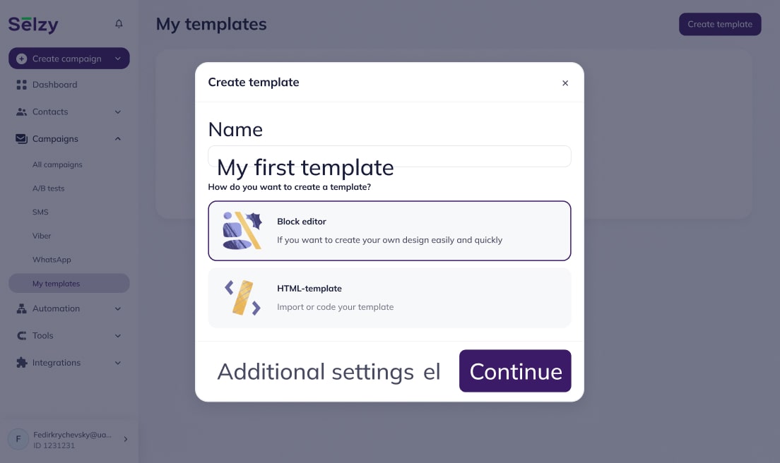 Message templates
